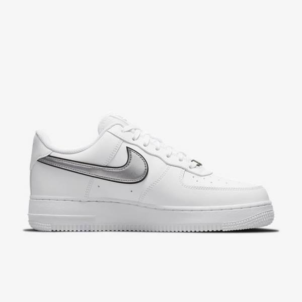 Nike Air Force 1 07 Essential Ženske Superge Bela / Črna / Kovinski Srebrna | NK134FPM