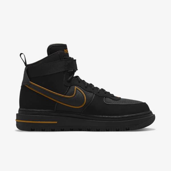 Nike Air Force 1 Boot Moški Superge Črna / Rjav / Zlato | NK023KYQ