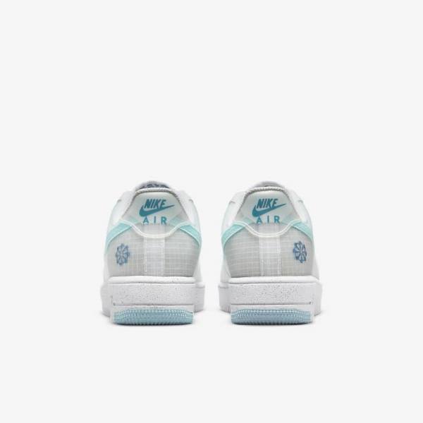 Nike Air Force 1 Crater Older Otroci Superge Bela / Modra | NK370NLS