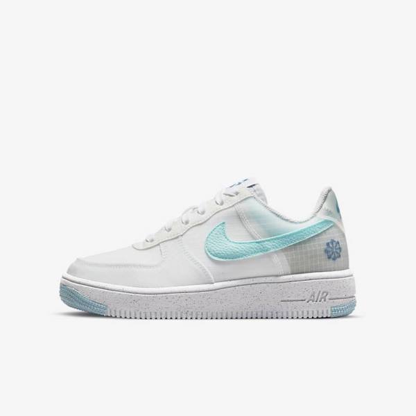 Nike Air Force 1 Crater Older Otroci Superge Bela / Modra | NK370NLS