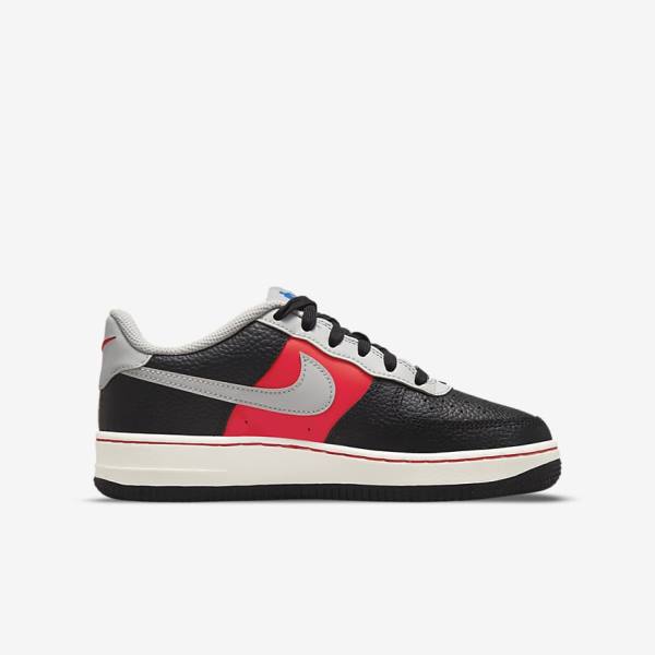 Nike Air Force 1 EMB Older Otroci Superge Črna / Siva / Rdeča | NK529YMV