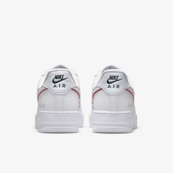 Nike Air Force 1 Moški Superge Bela / Zelena / Kovinski Srebrna / Rdeča | NK376GBY