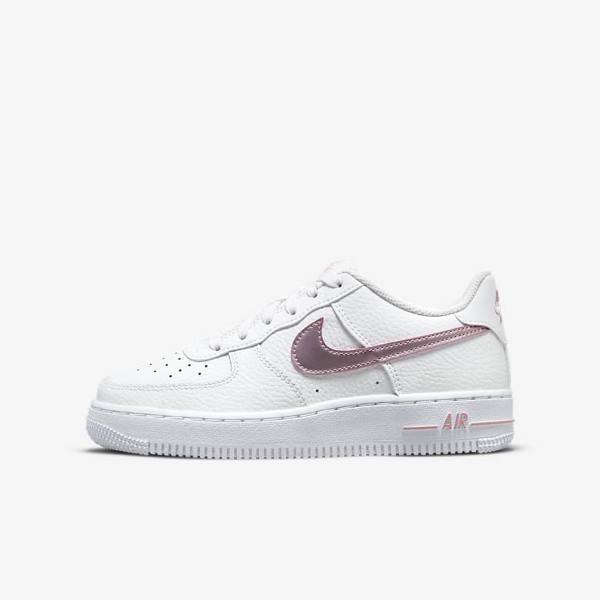 Nike Air Force 1 Older Otroci Superge Bela / Roza | NK375RTZ