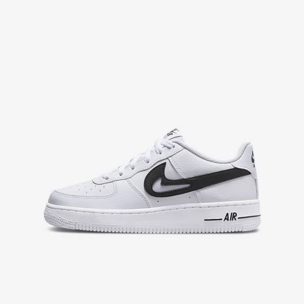 Nike Air Force 1 Older Otroci Superge Bela / Črna | NK863KMJ