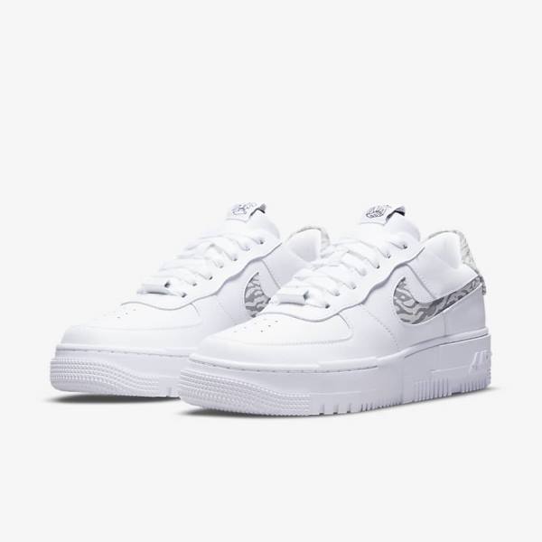 Nike Air Force 1 Pixel SE Ženske Superge Bela / Siva / Bela | NK761HTV