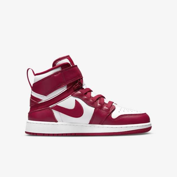 Nike Air Jordan 1 Hi FlyEase Older Otroci Jordan Čevlji Rdeča / Bela | NK165ADE