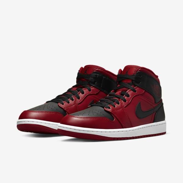 Nike Air Jordan 1 Mid Moški Superge Rdeča / Bela / Črna | NK895BRK