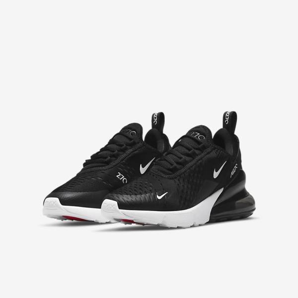 Nike Air Max 270 Older Otroci Superge Črna / Temno Siva / Bela | NK756ZBC