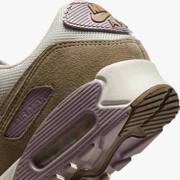 Nike Air Max 90 Ženske Superge Rjav / Svetloba Vijolična / Kaki | NK813DHM