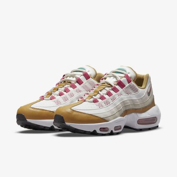 Nike Air Max 95 Ženske Superge Bela / Rjav / Zelena | NK493VDR