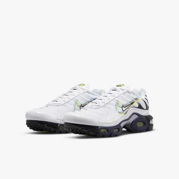 Nike Air Max Plus Older Otroci Superge Bela / Siva / Modra | NK094XSC