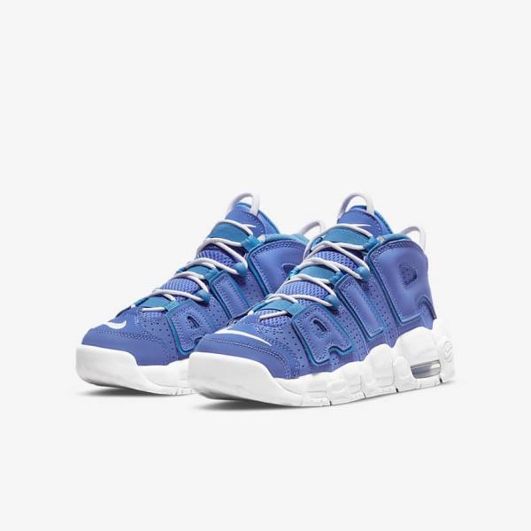 Nike Air More Uptempo Older Otroci Superge Modra / Bela | NK390XRE