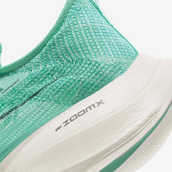 Nike Air Zoom Alphafly NEXT% Flyknit Road Racing Ženske Tekaški Čevlji Turkizna / Črna / Svetloba Turkizna / Bela | NK683MDE