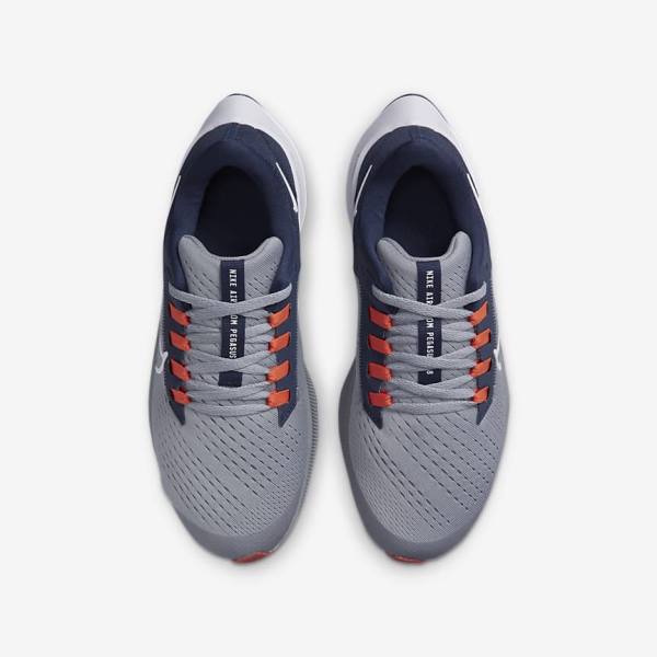 Nike Air Zoom Pegasus 38 Older Road Otroci Tekaški Čevlji Siva / Mornarica / Oranžna / Bela | NK940YUR