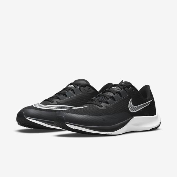 Nike Air Zoom Rival Fly 3 Road Racing Moški Tekaški Čevlji Črna / Temno Siva / Bela | NK876VOH