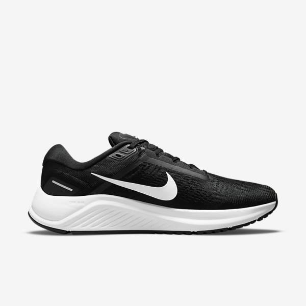 Nike Air Zoom Structure 24 Road Moški Tekaški Čevlji Črna / Bela | NK153FOA