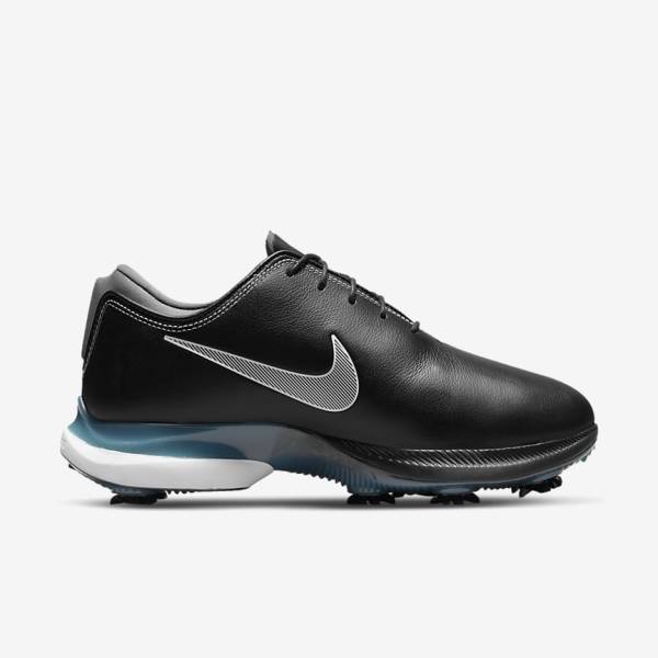 Nike Air Zoom Victory Tour 2 Moški Čevlji Za Golf Črna / Kovinski Modra Siva / Bela | NK928KFB