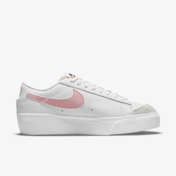 Nike Blazer Low Platform Ženske Superge Bela / Črna / Roza | NK106VPJ