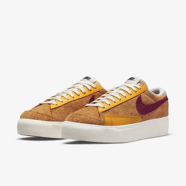 Nike Blazer Low Platform Ženske Superge Bordo | NK348RDV