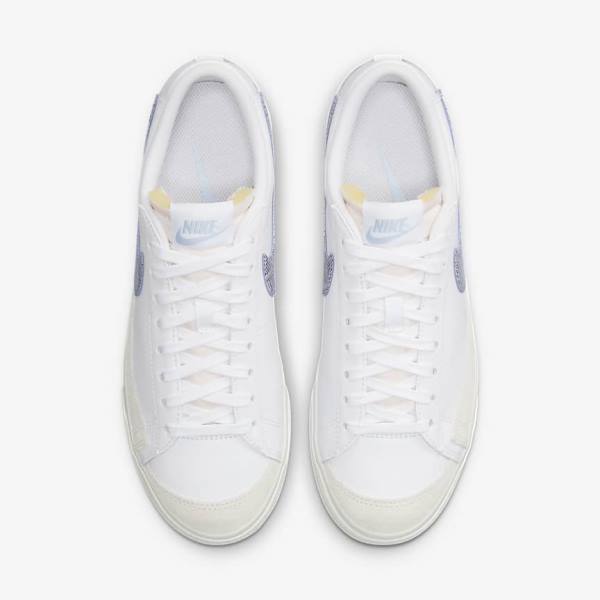 Nike Blazer Low Platform Ženske Superge Bela / Svetloba Modra | NK584QEM