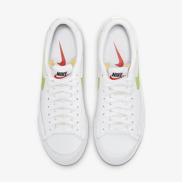 Nike Blazer Low Platform Ženske Superge Bela / Črna / Svetloba Limona | NK745PHW