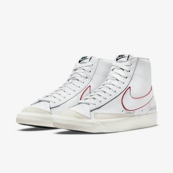 Nike Blazer Mid 77 Moški Superge Bela / Zelena / Kovinski Srebrna / Rdeča | NK237VEX