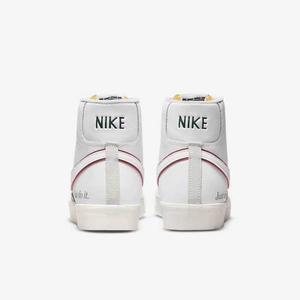 Nike Blazer Mid 77 Moški Superge Bela / Zelena / Kovinski Srebrna / Rdeča | NK237VEX