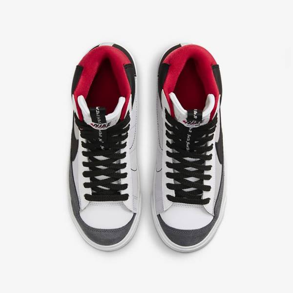 Nike Blazer Mid 77 SE Dance Older Otroci Superge Bela / Rdeča / Svetloba Siva / Črna | NK723EWG