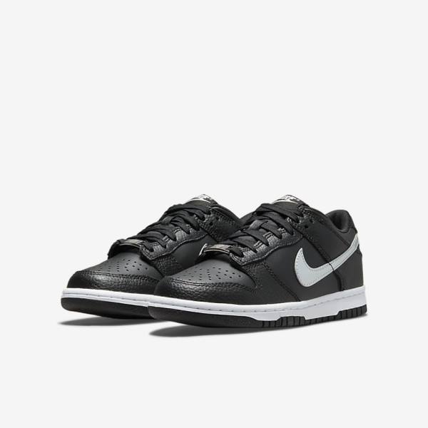 Nike Dunk Low Older Otroci Superge Črna / Siva / Bela | NK810LVA