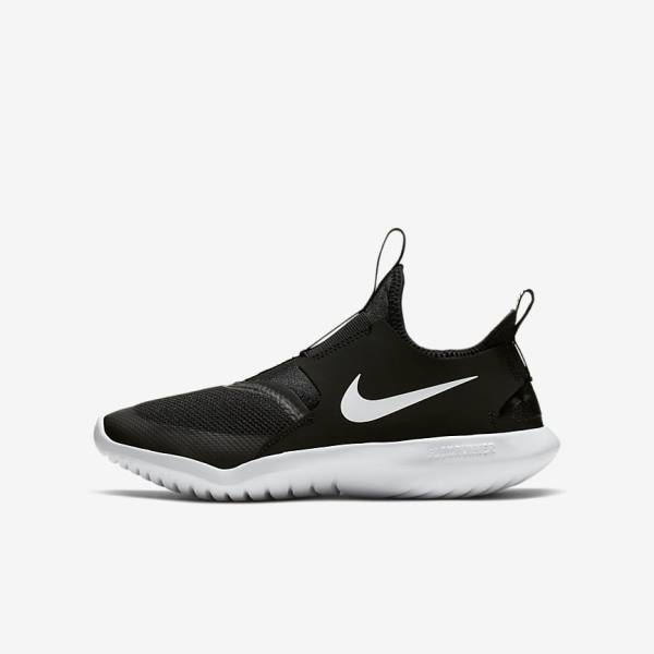 Nike Flex Runner Older Otroci Tekaški Čevlji Črna / Bela | NK861VGN