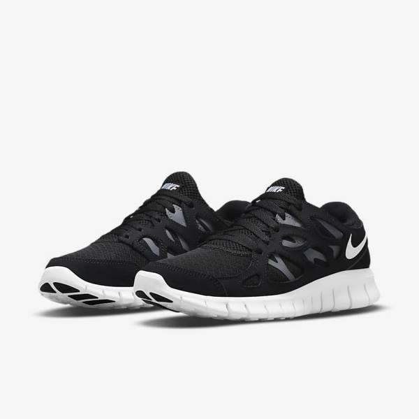 Nike Free Run 2 Ženske Superge Črna / Temno Siva / Bela | NK597WPC