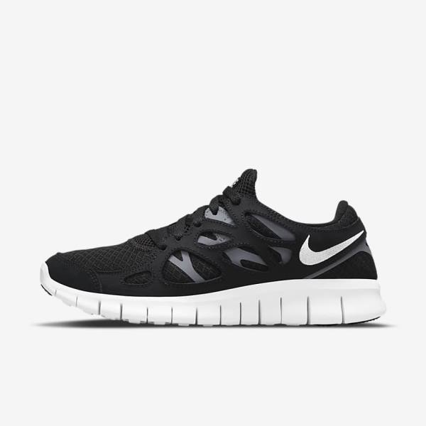 Nike Free Run 2 Ženske Superge Črna / Temno Siva / Bela | NK597WPC