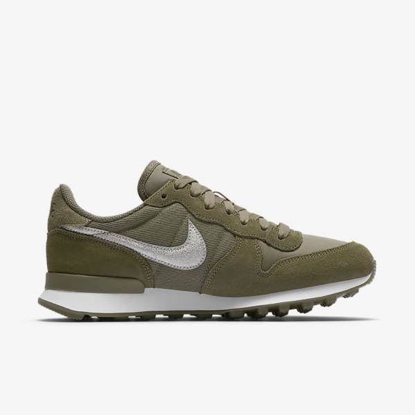 Nike Internationalist Glitter Ženske Superge Olivno Zelene Olivno Zelene | NK671DEQ