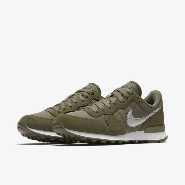 Nike Internationalist Glitter Ženske Superge Olivno Zelene Olivno Zelene | NK671DEQ