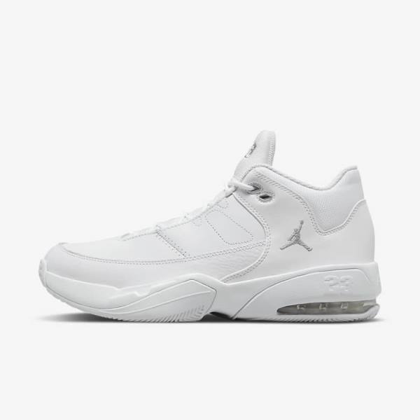 Nike Jordan Max Aura 3 Moški Jordan Čevlji Bela / Kovinski Srebrna | NK139UEN