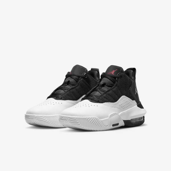 Nike Jordan Stay Loyal Older Otroci Superge Črna / Bela / Kovinski Srebrna / Rdeča | NK532EZI