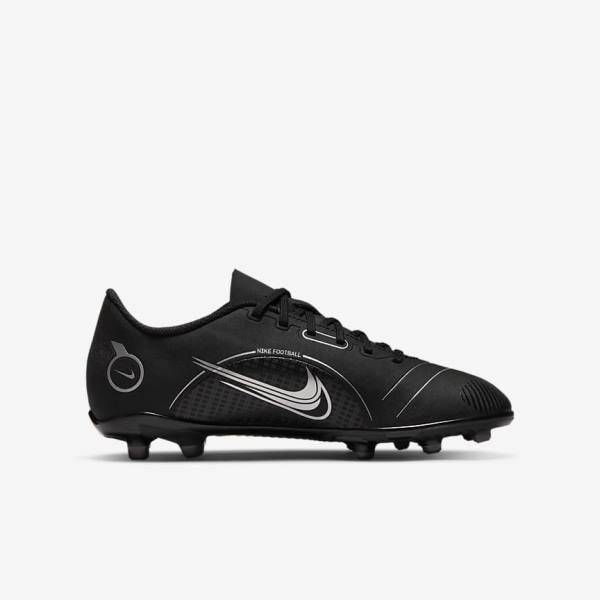 Nike Jr. Mercurial Vapor 14 Club MG Older Multi-Ground Otroci Nogometni Čevlji Črna / Siva / Kovinski Srebrna | NK140TZB