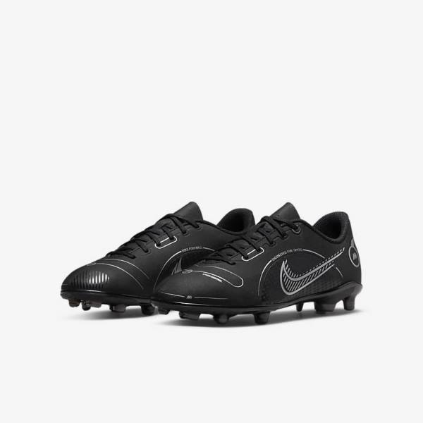 Nike Jr. Mercurial Vapor 14 Club MG Older Multi-Ground Otroci Nogometni Čevlji Črna / Siva / Kovinski Srebrna | NK140TZB