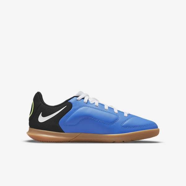 Nike Jr. Tiempo Legend 9 Club IC Older Indoor-Court Otroci Nogometni Čevlji Svetloba Modra / Svetloba Zelena / Rjav / Črna | NK361WVO