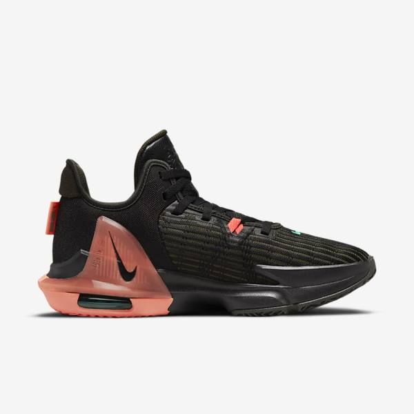 Nike LeBron Witness 6 Moški Košarkaški Copati Črna / Rdeča / Kovinski Srebrna | NK094TJI