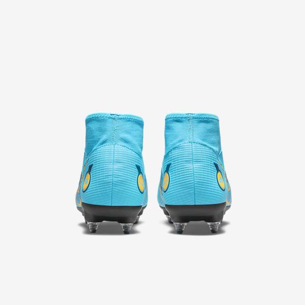 Nike Mercurial Superfly 8 Academy SG-PRO Anti-Clog Traction Soft-Grounds Ženske Nogometni Čevlji Modra / Oranžna | NK056VGU