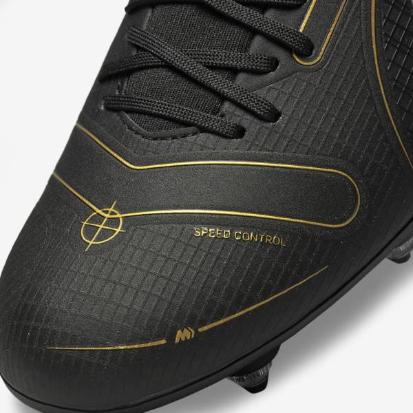 Nike Mercurial Superfly 8 Academy SG-PRO Anti-Clog Traction Soft-Grounds Moški Nogometni Čevlji Črna / Kovinski Srebrna / Siva / Kovinski Zlato | NK723TXW