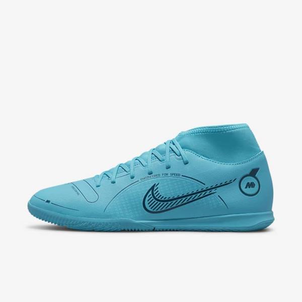 Nike Mercurial Superfly 8 Club IC Indoor Court Ženske Nogometni Čevlji Modra / Oranžna | NK862VSU