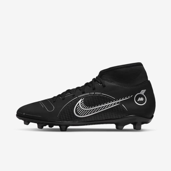 Nike Mercurial Superfly 8 Club MG Multi-Grounds Ženske Nogometni Čevlji Črna / Siva / Kovinski Srebrna | NK467OHY