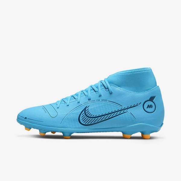 Nike Mercurial Superfly 8 Club MG Multi-Grounds Moški Nogometni Čevlji Modra / Oranžna | NK723OGM