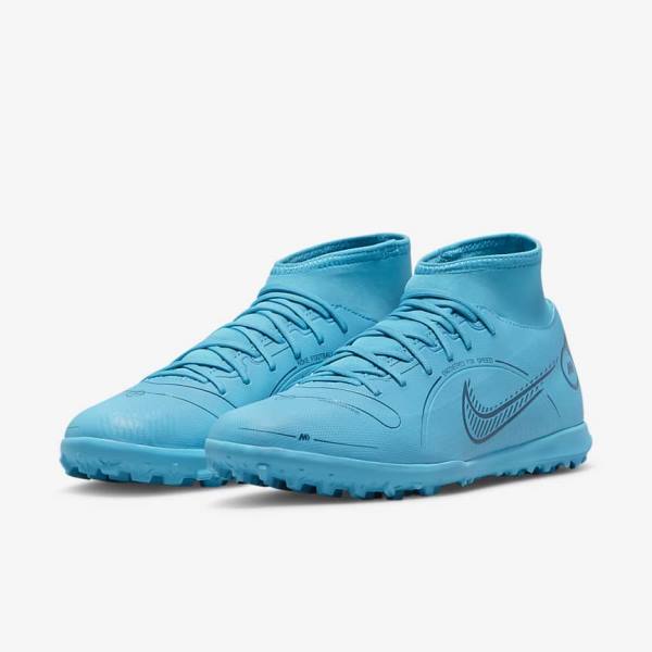 Nike Mercurial Superfly 8 Club TF Turf Moški Nogometni Čevlji Modra / Oranžna | NK482WCI