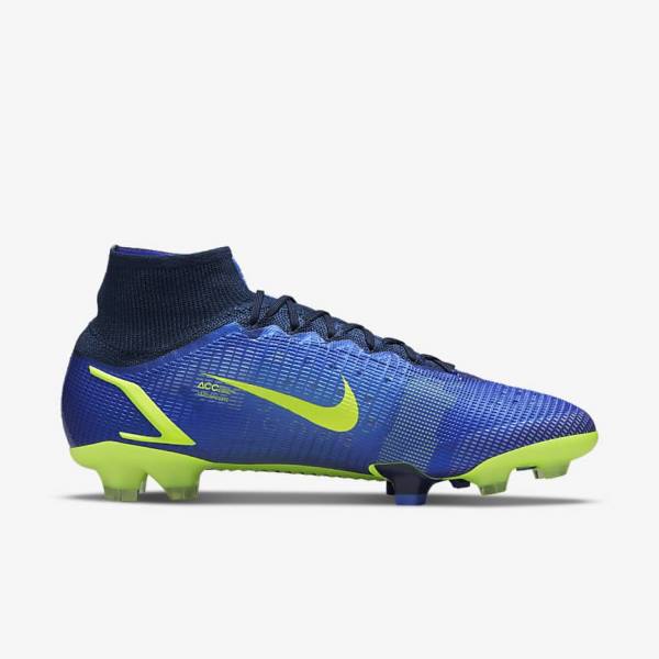 Nike Mercurial Superfly 8 Elite FG Firm-Grounds Moški Nogometni Čevlji Modra | NK268UPR