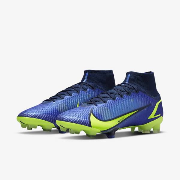 Nike Mercurial Superfly 8 Elite FG Firm-Grounds Moški Nogometni Čevlji Modra | NK268UPR