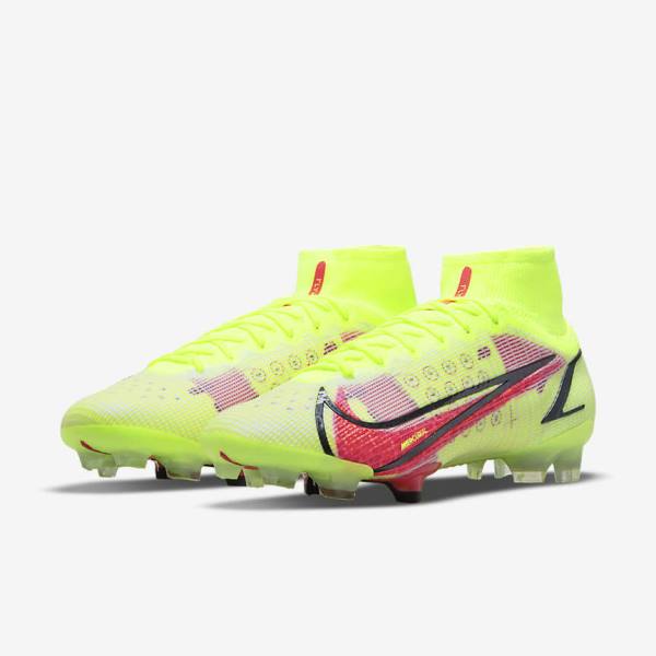 Nike Mercurial Superfly 8 Elite FG Firm-Grounds Ženske Nogometni Čevlji Črna / Svetloba Rdeča | NK640AGX