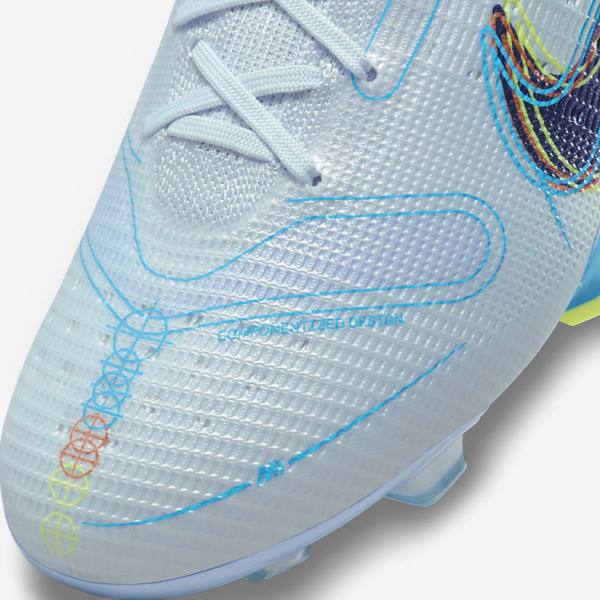 Nike Mercurial Superfly 8 Elite FG Firm-Grounds Ženske Nogometni Čevlji Siva / Svetloba Modra / Modra | NK824BOW